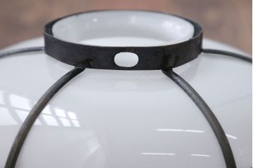 アンティーク　銅の装飾が素敵な雪洞(ぼんぼり)吊り下げ照明