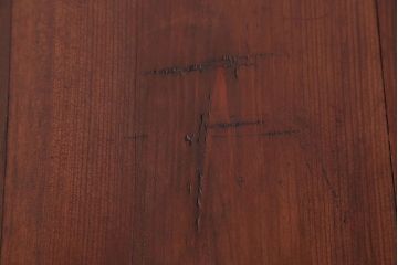 【ラフジュ工房オリジナル・ダイニングテーブル】古材天板の4人用鉄脚ダイニングテーブル