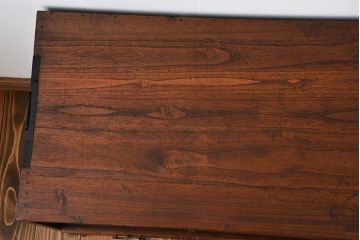 アンティーク家具　アンティーク　古い木製の和風な鉄脚ローボード