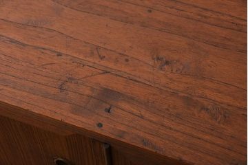 アンティーク家具　アンティーク　古い木製の和風な鉄脚ローボード