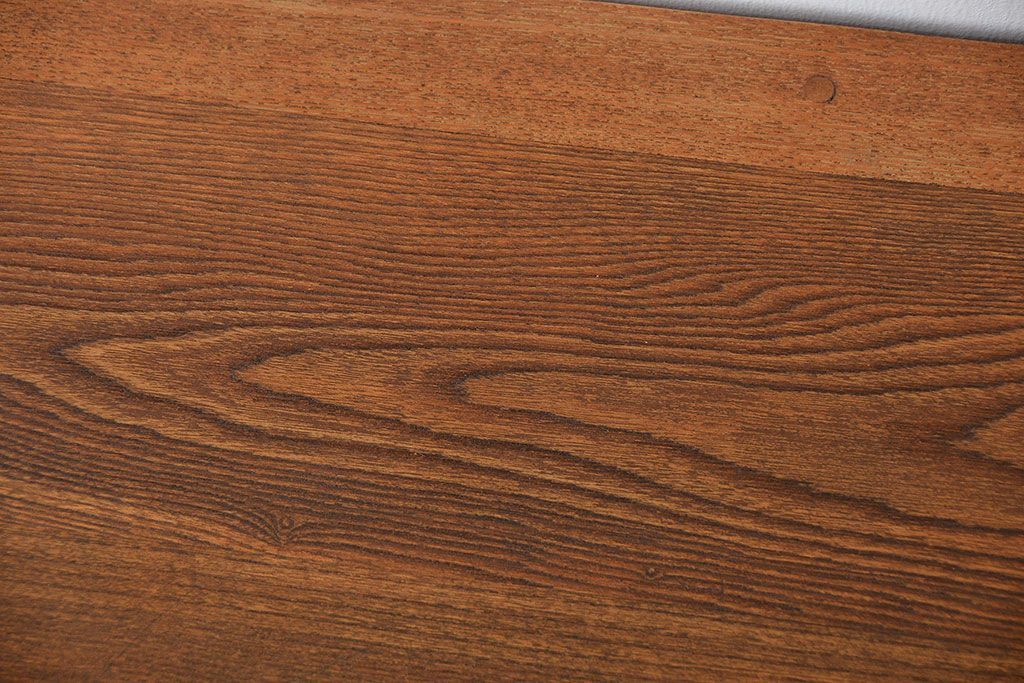 アンティーク家具　アンティークペイント　気泡ガラス入り!脚付きキャビネット