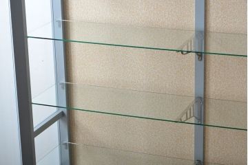 アンティーク家具　アンティーク　おしゃれな壁紙付きペイントガラスケース(ショーケース)