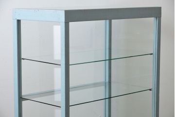 レトロ家具　昭和レトロ　かわいい鉄脚!アンティークオープンラックショーケース