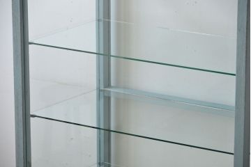 レトロ家具　昭和レトロ　かわいい鉄脚!アンティークオープンラックショーケース