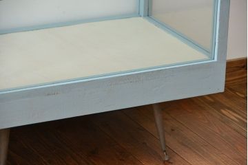 レトロ家具　昭和レトロ　かわいい鉄脚!アンティークオープンラックショーケース