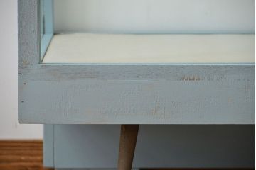 レトロ家具　昭和レトロ　かわいい鉄脚!アンティークオープンラックショーケース