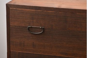 アンティーク家具　アンティーク　古い木製の和風な鉄脚ローボード(2)