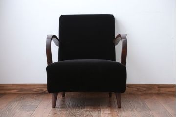 アンティーク家具　アンティーク　シンプルでシックな1人掛け曲げ木アームソファ(1)