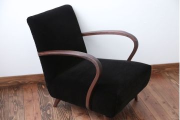 アンティーク家具　アンティーク　シンプルでシックな1人掛け曲げ木アームソファ(1)