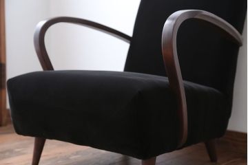 アンティーク家具　アンティーク　シンプルでシックな1人掛け曲げ木アームソファ(1)