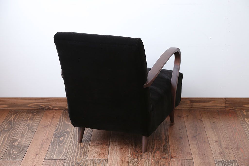 アンティーク家具　アンティーク　シンプルでシックな1人掛け曲げ木アームソファ(1)