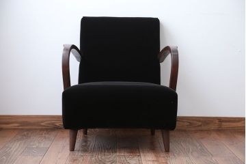 アンティーク家具　アンティーク　シンプルでシックな1人掛け曲げ木アームソファ(2)