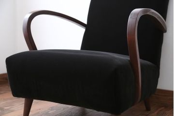 アンティーク家具　アンティーク　シンプルでシックな1人掛け曲げ木アームソファ(2)