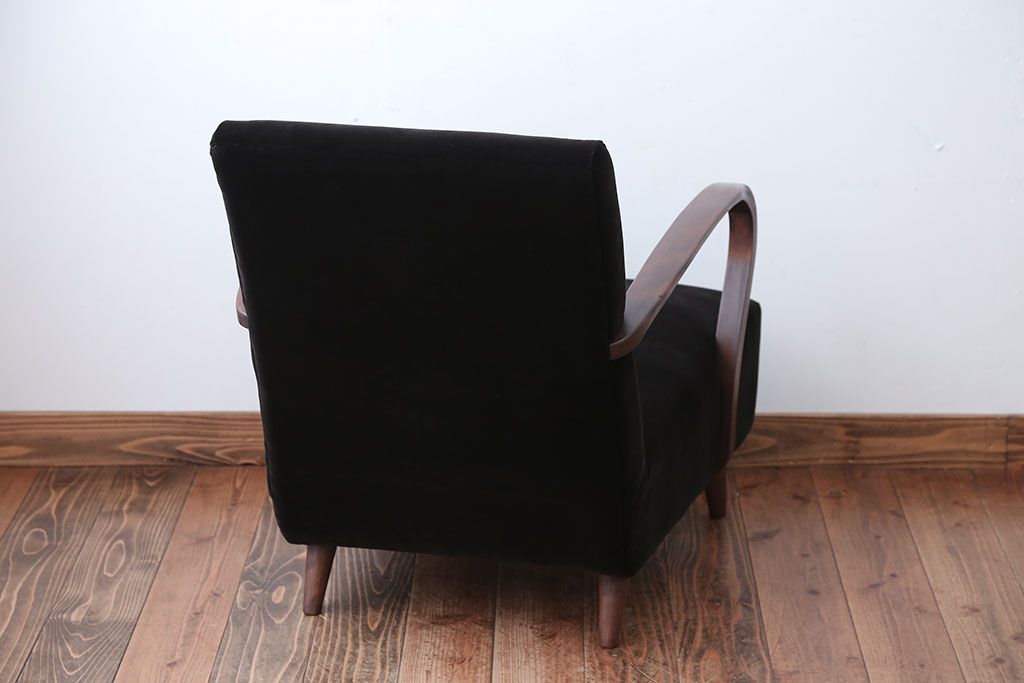 アンティーク家具　アンティーク　シンプルでシックな1人掛け曲げ木アームソファ(2)