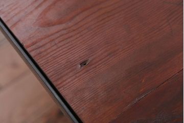 ラフジュ工房オリジナル　古材天板の6人用鉄脚ダイニングテーブル