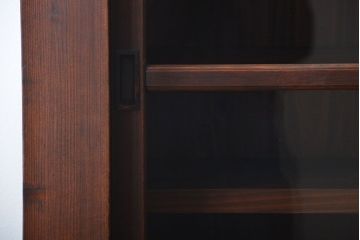 アンティーク家具　古民具・骨董　高級!4枚引き戸の重ね収納棚(水屋箪笥)