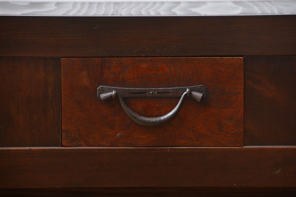 アンティーク家具　古民具・骨董　脚付き!時代箪笥テレビボード(水屋箪笥、ローボード、テレビ台、キャビネット、収納棚)(1)