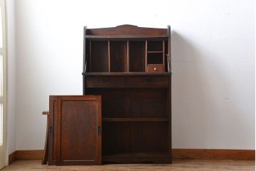 アンティーク家具　和製アンティーク　古い木製のライティングビューロー