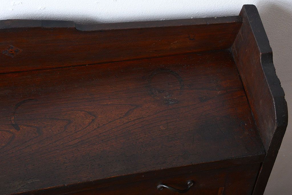 アンティーク家具　和製アンティーク　古い木製のライティングビューロー