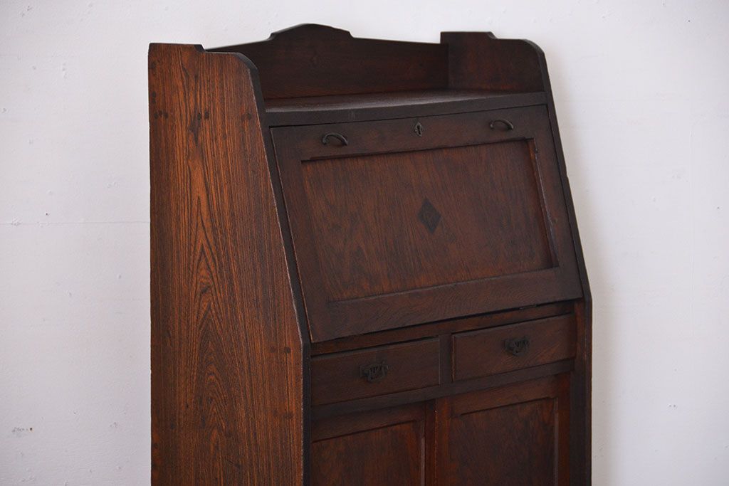 アンティーク家具　和製アンティーク　古い木製のライティングビューロー