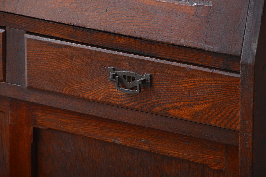 アンティーク家具　和製アンティーク　古い木製のライティングビューロー