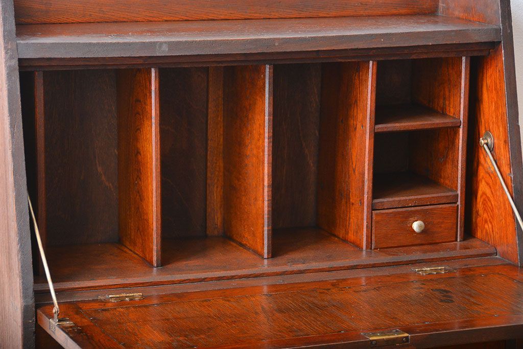 アンティーク家具　和製アンティーク　古い木製のライティングビューロー