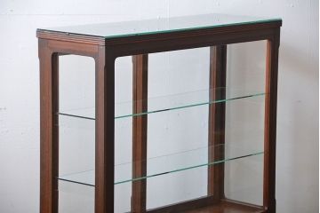 アンティーク家具　大正ロマン　モダンな薄型アンティークガラスケース(ショーケース)