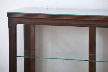 アンティーク家具　大正ロマン　モダンな薄型アンティークガラスケース(ショーケース)