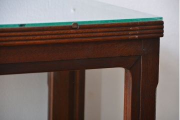 アンティーク家具　大正ロマン　モダンな薄型アンティークガラスケース(ショーケース)