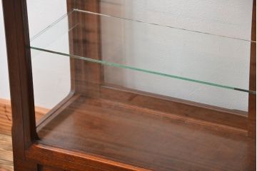 アンティーク家具　大正ロマン　モダンな薄型アンティークガラスケース(ショーケース)