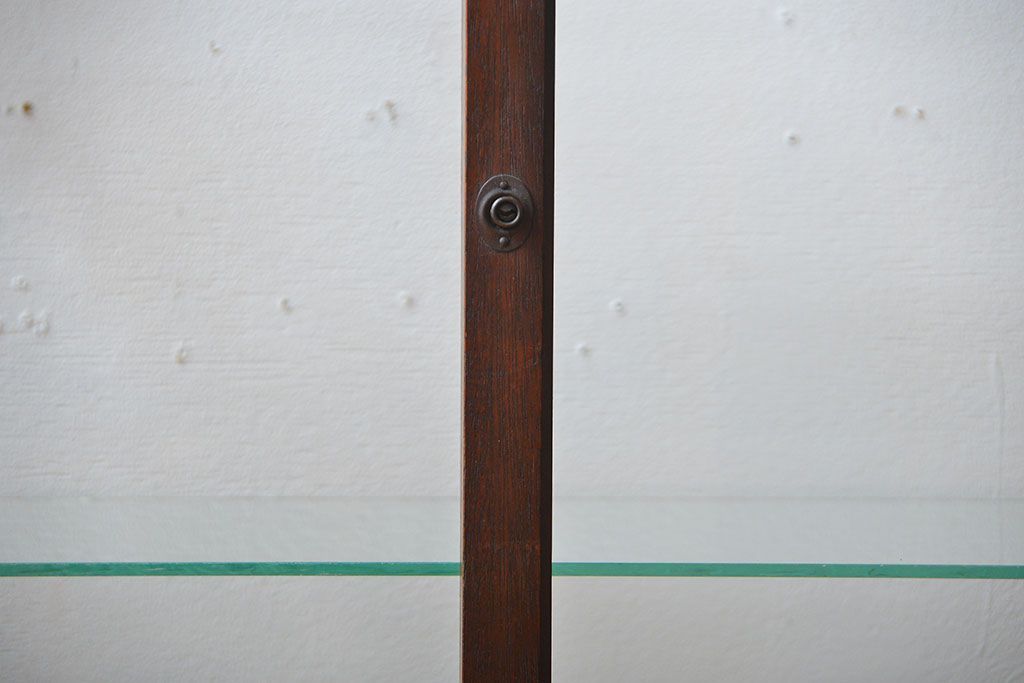 アンティーク家具　大正ロマン　モダンな薄型アンティークガラスケース(ショーケース)