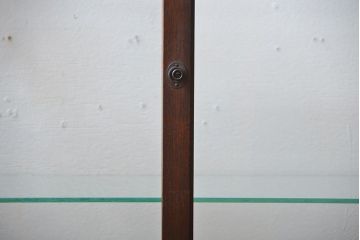 アンティーク家具　大正ロマン　モダンな薄型アンティークガラスケース(ショーケース)