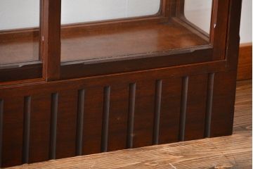 アンティーク家具　大正ロマン　モダンな薄型アンティークガラスケース(ショーケース)