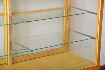 レトロ家具　昭和レトロ　古い木製のアンティークガラスケース(ショーケース)