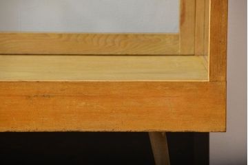 レトロ家具　昭和レトロ　古い木製のアンティークガラスケース(ショーケース)