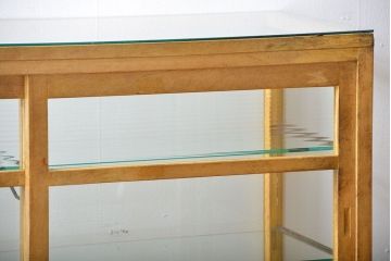 レトロ家具　昭和レトロ　古い木製のアンティークガラスケース(ショーケース)