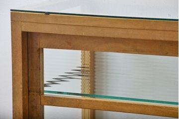 レトロ家具　昭和レトロ　古い木製のアンティークガラスケース(ショーケース)