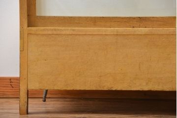 レトロ家具　昭和レトロ　古い木製のアンティークガラスケース(ショーケース)