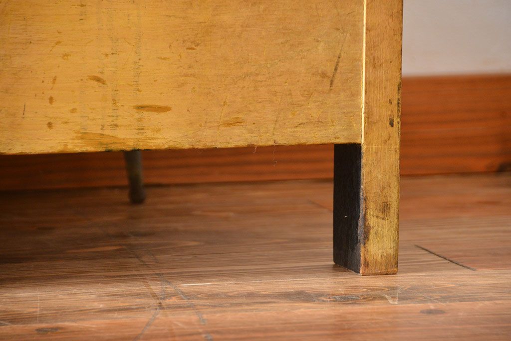 レトロ家具　昭和レトロ　古い木製のアンティークガラスケース(ショーケース)