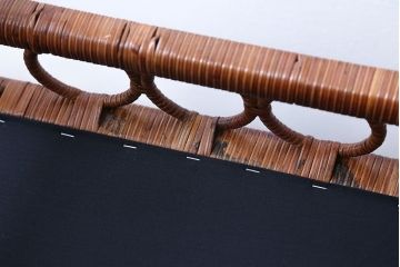 アンティーク家具　大正ロマン　ラタン(籐)製のラグジュアリーなアームチェア(1)