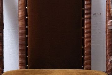 アンティーク家具　大正ロマン　ラタン(籐)製のラグジュアリーなアームチェア(2)