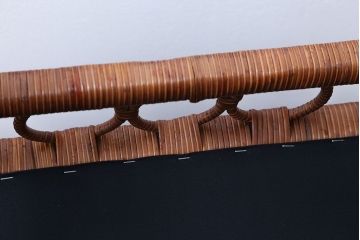 アンティーク家具　大正ロマン　ラタン(籐)製のラグジュアリーなアームチェア(2)