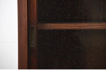 アンティーク家具　古民具・骨董　気泡ガラス入り!前面欅材のアンティーク水屋箪笥