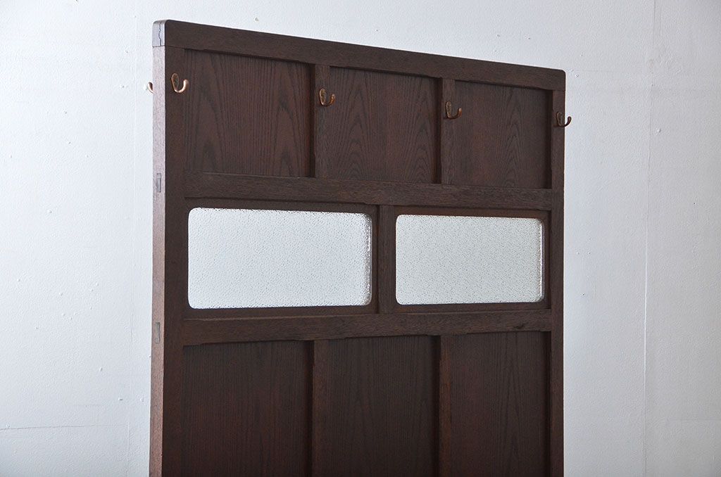 アンティーク雑貨　アンティーク ダイヤガラス入り!フック付きパーテーション(衝立て)