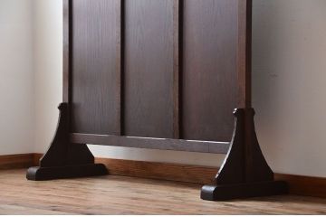 アンティーク雑貨　アンティーク ダイヤガラス入り!フック付きパーテーション(衝立て)