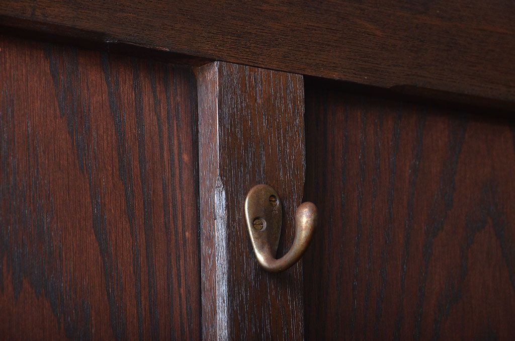 アンティーク雑貨　アンティーク ダイヤガラス入り!フック付きパーテーション(衝立て)