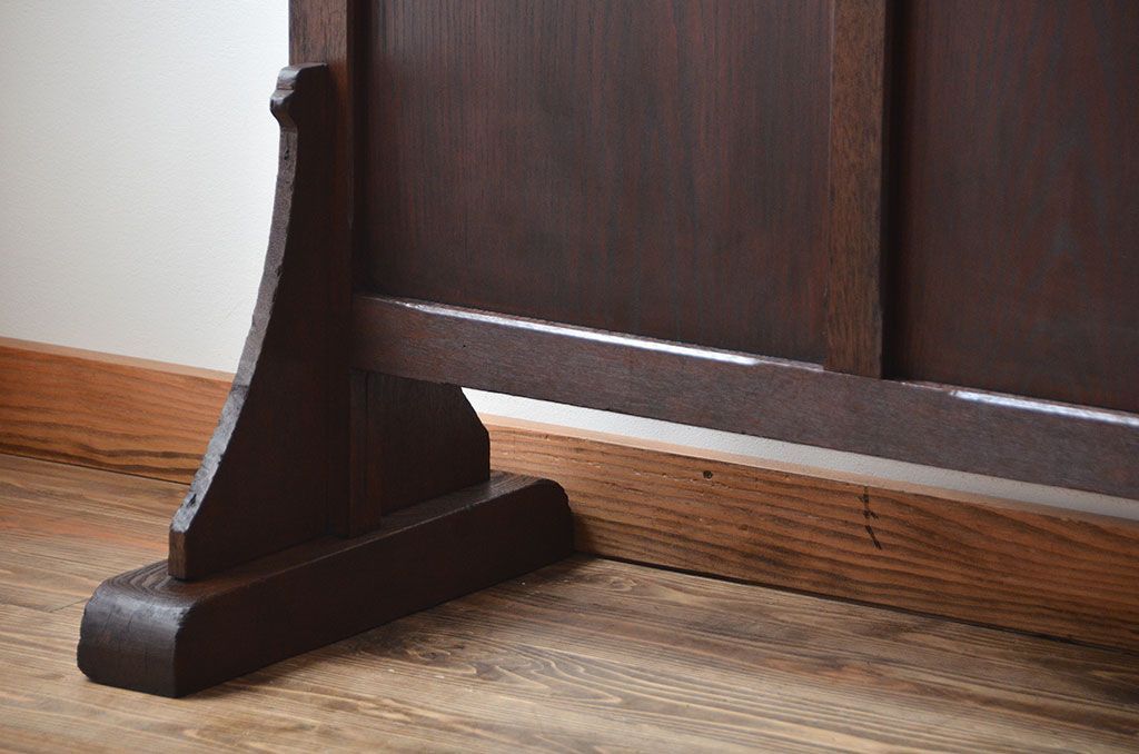 アンティーク雑貨　アンティーク ダイヤガラス入り!フック付きパーテーション(衝立て)