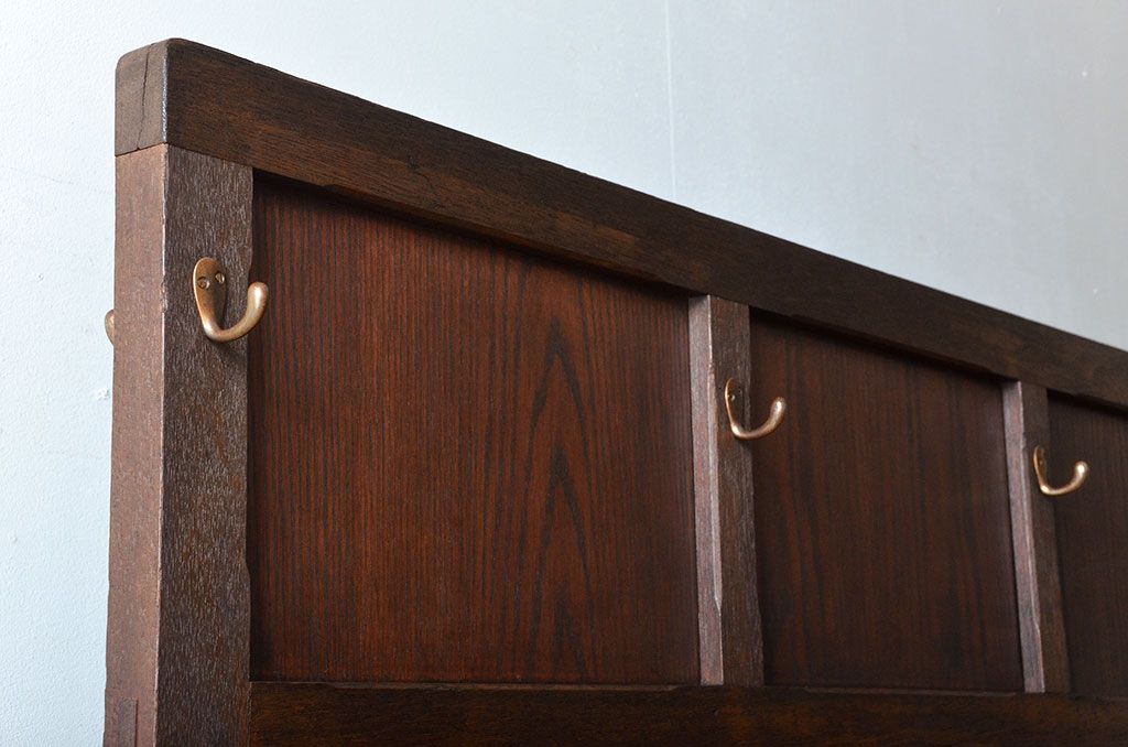 アンティーク雑貨　アンティーク ダイヤガラス入り!フック付きパーテーション(衝立て)