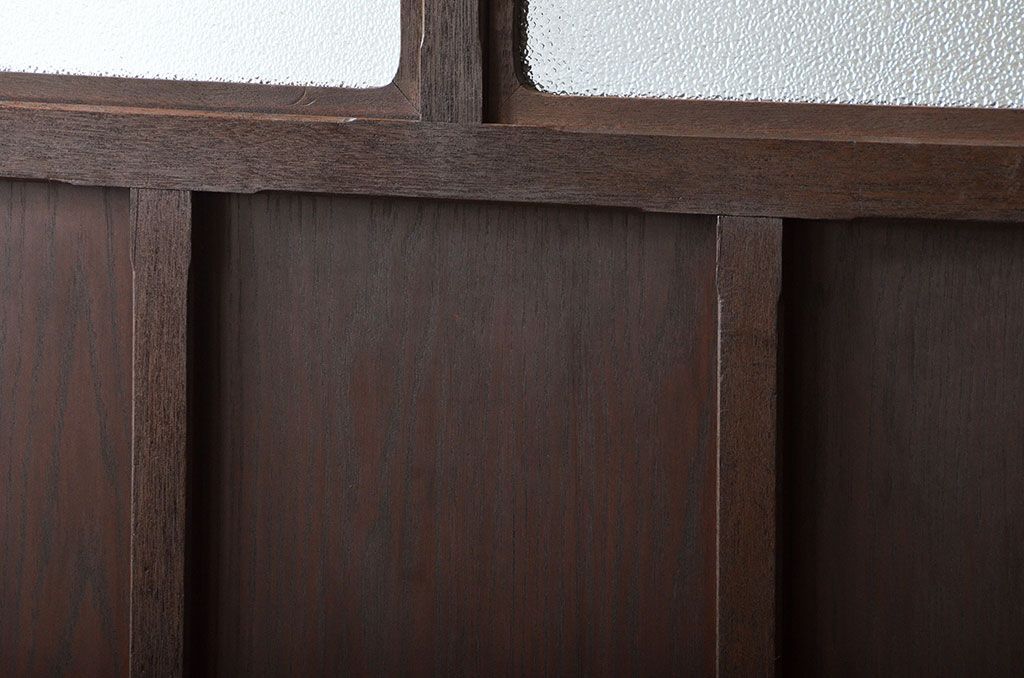 アンティーク雑貨　アンティーク ダイヤガラス入り!フック付きパーテーション(衝立て)