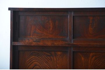 アンティーク家具　古民具・骨董　高級品!三方欅材の二段重ね三尺水屋箪笥